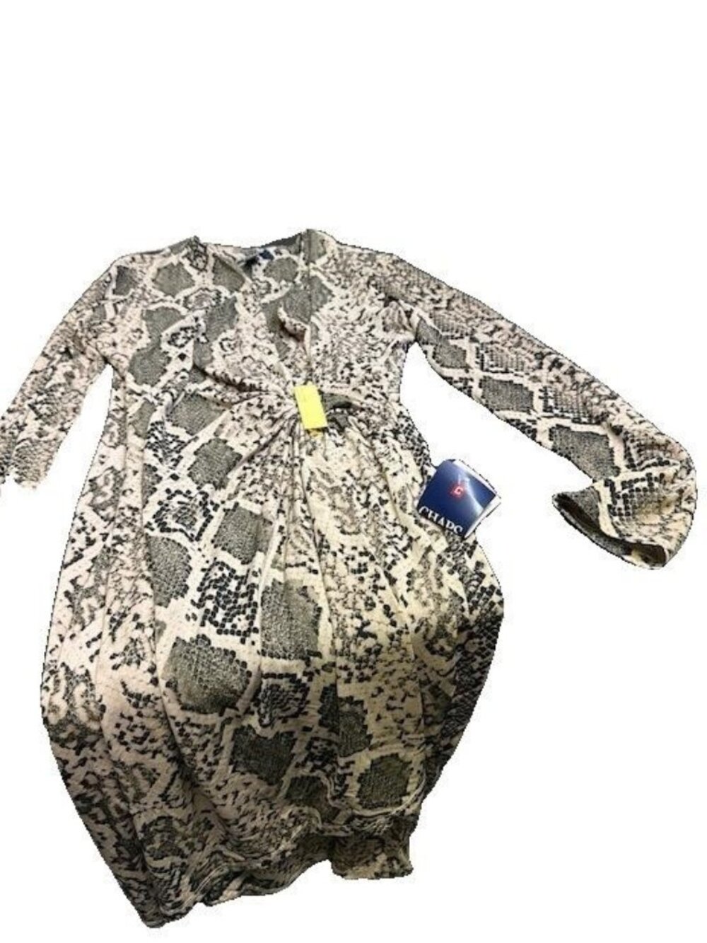 New With Tags  Chaps khaki Snake Dress 16P Petite